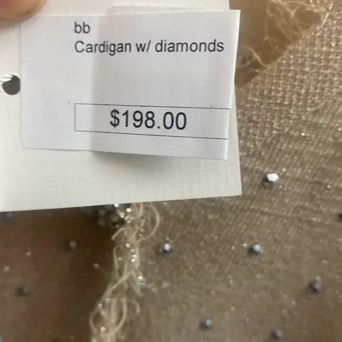 NWT Bogner & Piccolini Diamond Studded Cardigan Size L