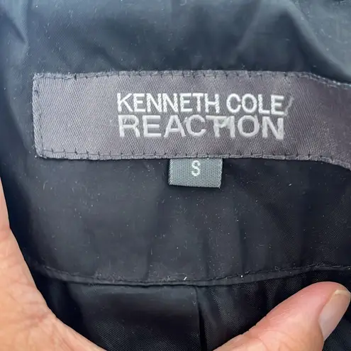 Kenneth Cole Reaction high neck quilted black zippered short down feather