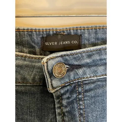 Silver Jeans  Co. | Regular Wash "Beau" High Rise Slim Straight Jean Size 16