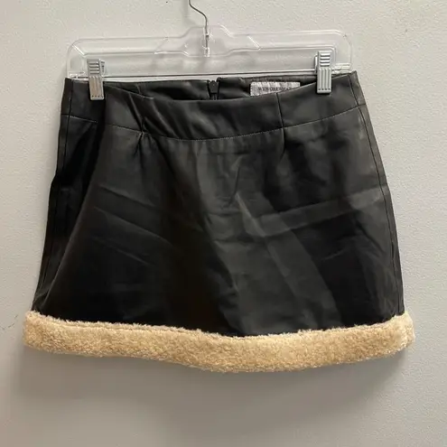 We Wore What Faux Fur Mini Skirt - Size 2 - Preowned