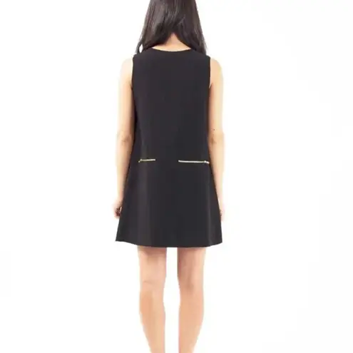 Harvey Faircloth Winter Trapeze Dress Black Silk Blend Size 4 Revolve Zippers