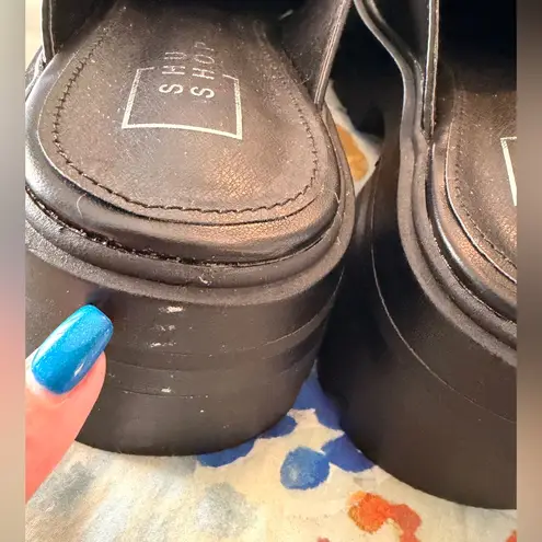 SHUSHOP 7.5 Trixie Loafer Mules Slides Clogs NIB Black