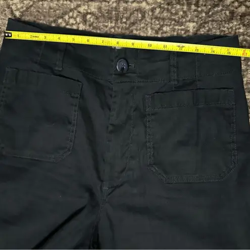 Anthropologie Maeve  Womens Size 31 Tall Black Colette Linen Blend Wide Leg Pants