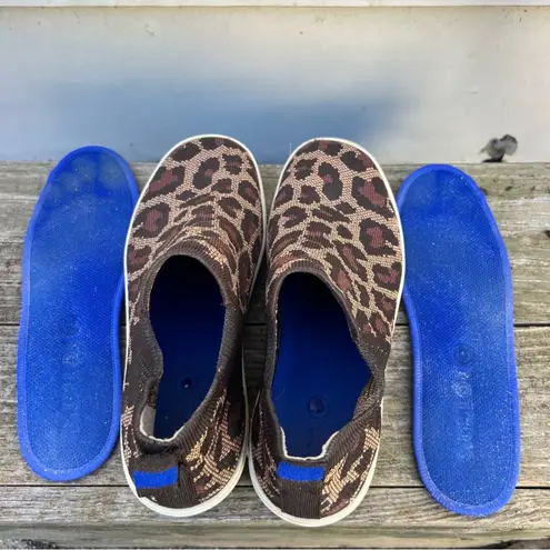 Rothy's  The Chelsea Wildcat High Top Sneakers Brown Tan Size 8