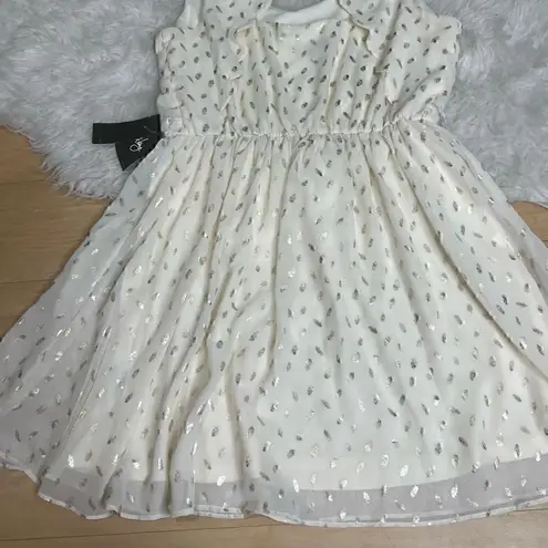 ByxBy sleeveless casual ivory / gold party dress XL Size undefined