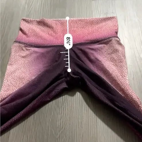 Niyama Sol Shagreen Barefoot Mid Rise Leggings in Peony Ombre Sz S Purple