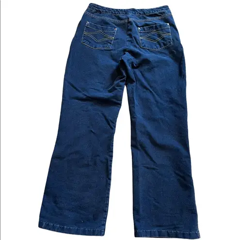 Pajama Jeans Pull On Wide Flare Jeans Blue Size M