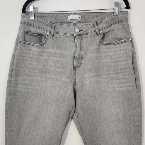  Gray Jeans Size 12 Loft The Girlfriend Gray Distressed Jeans