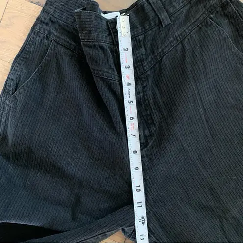 Esprit Vintage Espirit Black Denim Pleated Cotton Relaxed Fit Jeans Size 12