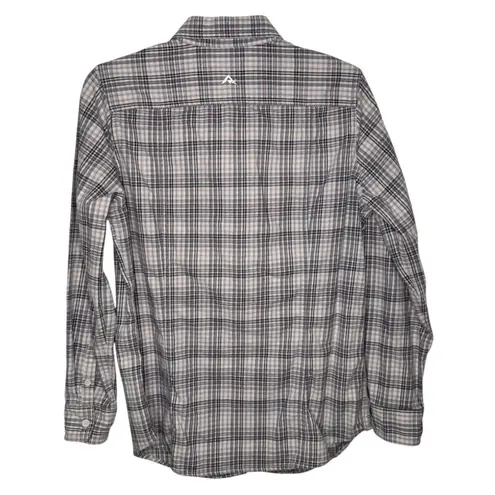 Ridgecut Toughwear Women's Flex Flannel Long Sleeve Shirt Sz Med White Multi Blue - Image 3