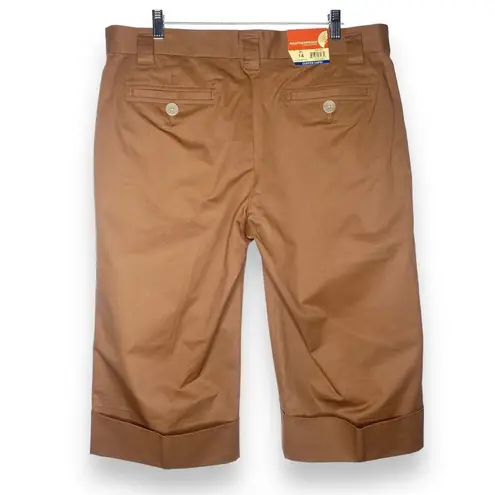 Weatherproof NWT Cuffed Brown Capri Pants Size 14