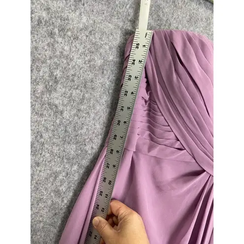 Azazie Lavender Strapless Chiffon Gown Sweetheart Bodice Bridesmaid 4 - 6