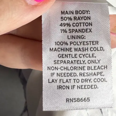 Melrose and Market Women’s Plaid Seersucker Blazer Light Blue White Size Small