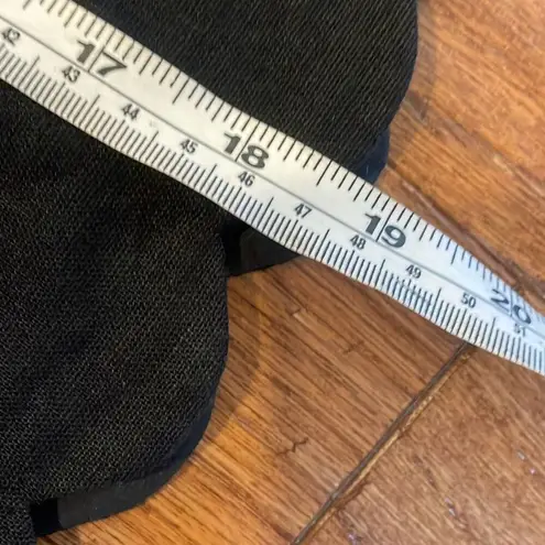 J.Crew black linen blend scallop trim skirt size 10