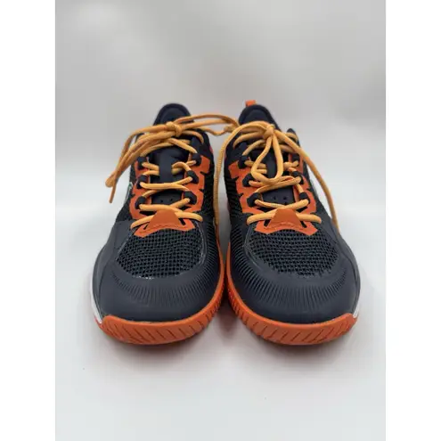 Lacoste  Athletic Womens Blue Navy/Orange Sneakers Shoes Size 8 Goodyear Sole