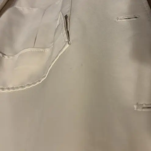 MARINA MASCONE Long Wrap Vest Cream Size Medium White