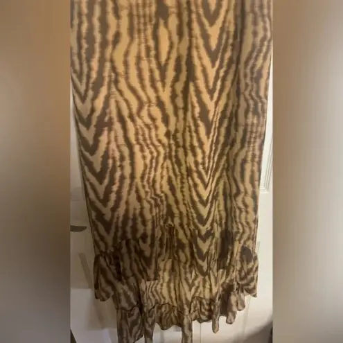 A New Day NWT Wild and Fable women’s zebra print brown‎ spaghetti strap summer dress large