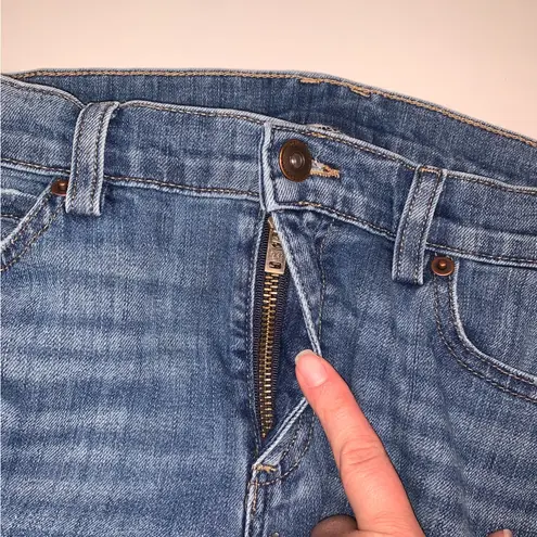 Duluth Trading Co Mid Rise Straight Leg Medium Wash Denim Blue Jeans 10x29 Size undefined