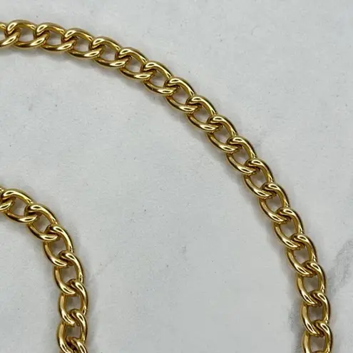 Gold Tone Tassel Charm Metal Chain Link Belt Y2K Festival Small/Medium (S/M) ✨