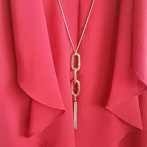 A Byer NWT A. BYER dressy flowy tank with necklace