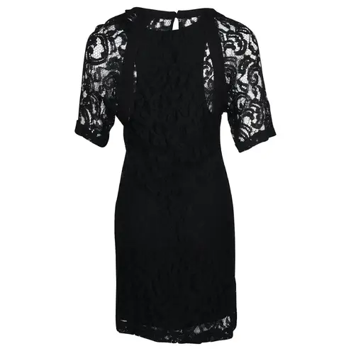 Maje Dainette Stretch Lace Mini Dress in Black No Size Tag / Fits Small S