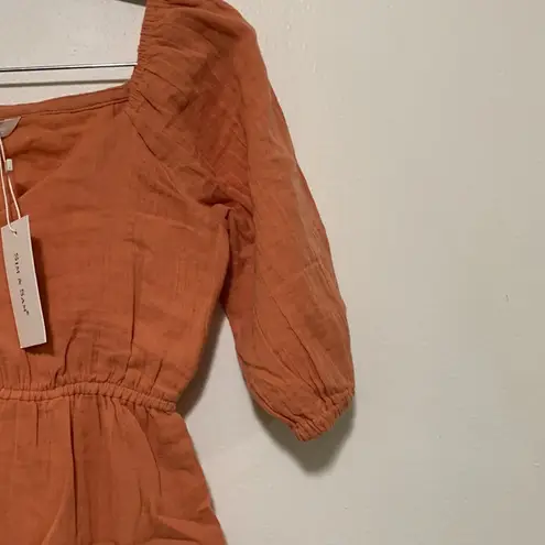 Sim & Sam  woman XS orange dress 100% cotton NWT