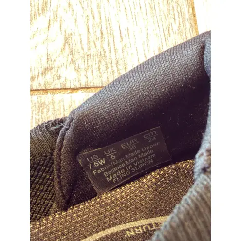 Ryka Black Active FOAM Fling Shoes Size 7.5W Wide Womens Slip Ons Stretch Knit