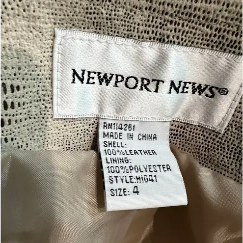 Newport News snakeskin print leather jacket, EUC, no flaws, size 4