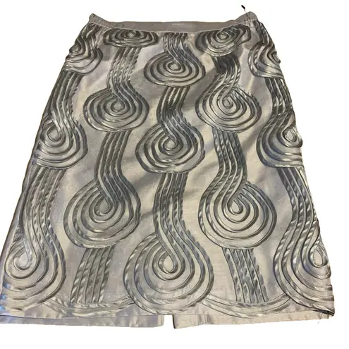 MIDNIGHT VELVET TULLE & TAFFETA SILVER MIDI SKIRT (16)