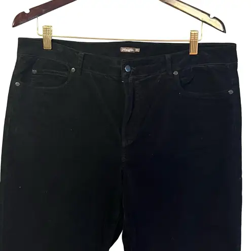 J McLaughlin Womens Black Velvet Stretch Pants Size 14 Minimalist Preppy Neutral