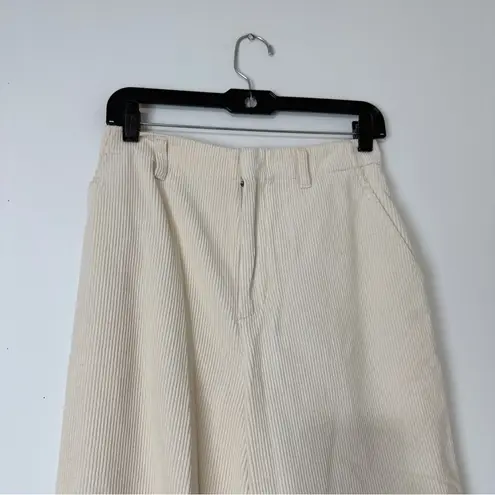 Uniqlo  Cream Corduroy women’s Pants Size 4 Straight/Loose Leg Comfortable - Image 3