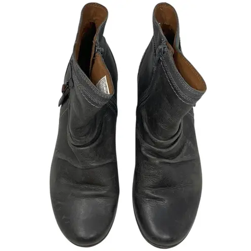 Cobb Hill “Laurel” Gray Leather Zip Ankle Boots Women’s Size 7 Fall Winter