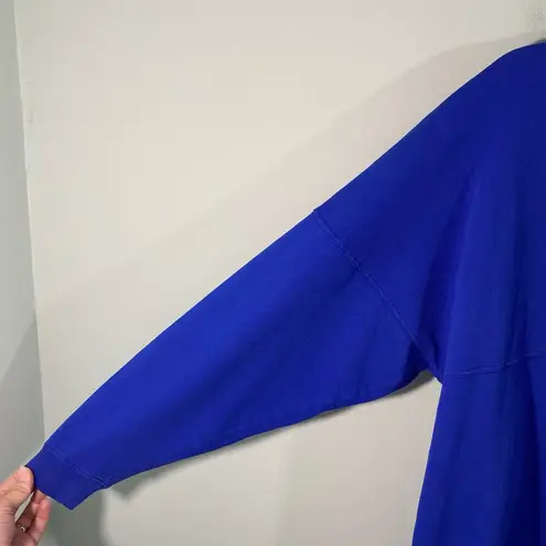 Spirit Jersey X NBA Chicago Bulls Blue Sparkle Print Long Sleeve Top Size S