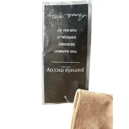 Pamela McCoy Women's Light Brown Leather Jacket 3/4 Sleeve RN#98393 Size S