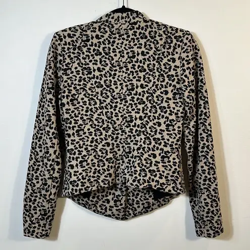 Greylin Cheetah Animal Print Ponti Jacket Blazer Mob Wife Women Size XS