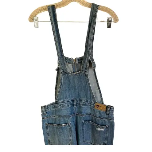 Pull & Bear ASOS Zip Front‎ Denim Overalls Blue