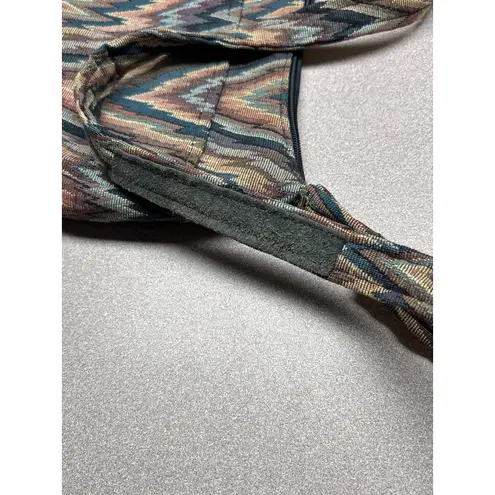 Rita's Handbag Multicolor Woven Zigzag Tapestry Purse