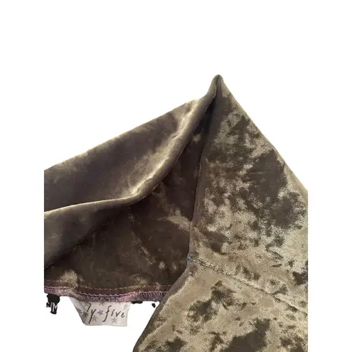 Forty Five Y2k Size S/M Green Velvet Burnout Mini Skirt Forest Fairy Whimsigoth