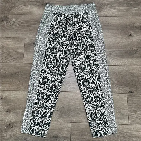 Michael Stars  Stars Jordy Moroccan Printed Casual Rayon Pants Black‎ Tan Small