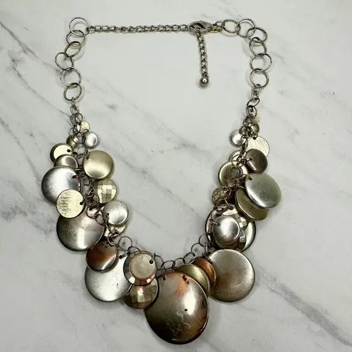 Chico's  Multi Tone Beaded Bib Necklace