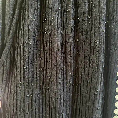 Elegant Black Pleated Pants with sparkle Size M