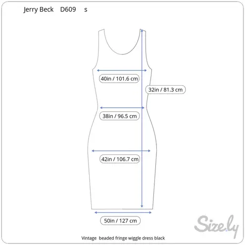 Vintage beaded fringe wiggle dress black