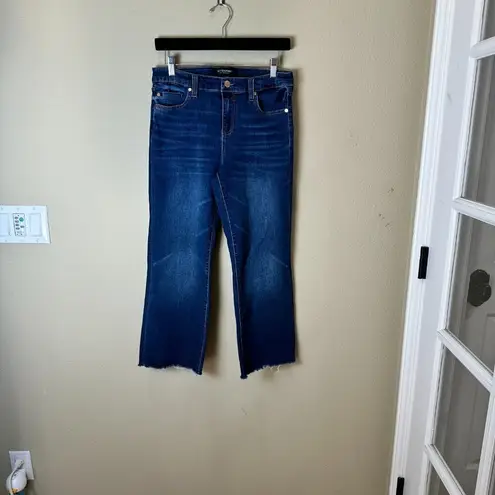 Liverpool Jeans Company LIVERPOOL LOS ANGELES Crop Wide Leg Raw Hem Denim Jeans Size 10 / 30