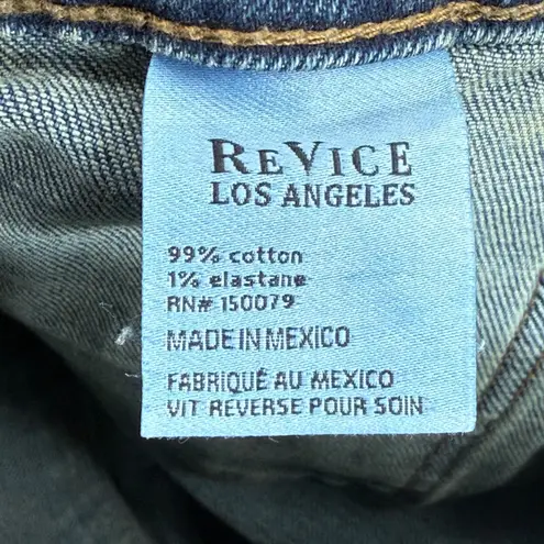 Revice Los Angeles The Roxie Good Karma Denim Jeans Flare Leg Womens Size 28 Blue