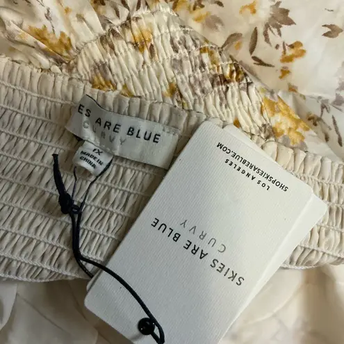 Skies Are Blue Cream Asymmetrical Sundress