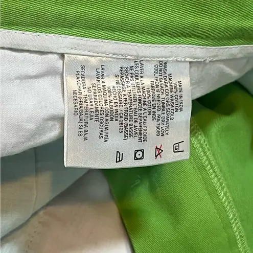 Ashworth Green Women's Flat Front Bermuda Shorts Dewsweeper Size 8