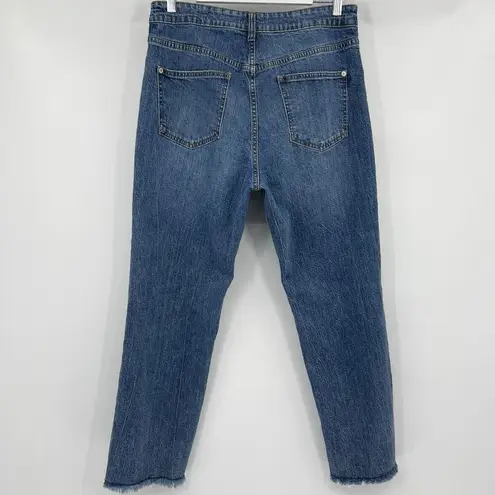 Pilcro Anthropologie The Vintage Straight Jeans Raw Hem Blue Women’s Size 32