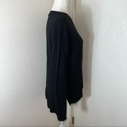 Gap  Black Crewneck Knit Sweater | Classic Long Sleeve Pullover. Size S