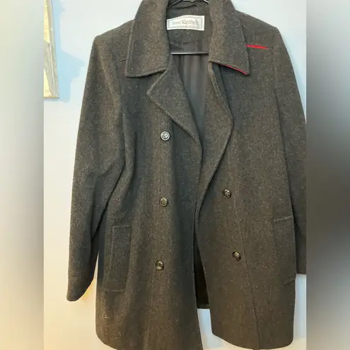 MACKINTOSH Unisex 100% Gray Wool Pea Coat Mackintosh New England Made in USA Size 12
