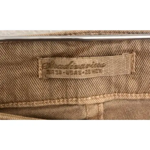 Stradivarius Lace-Up Skinny Jeans Brown Stretch Mid Rise Size 8 Boho Western